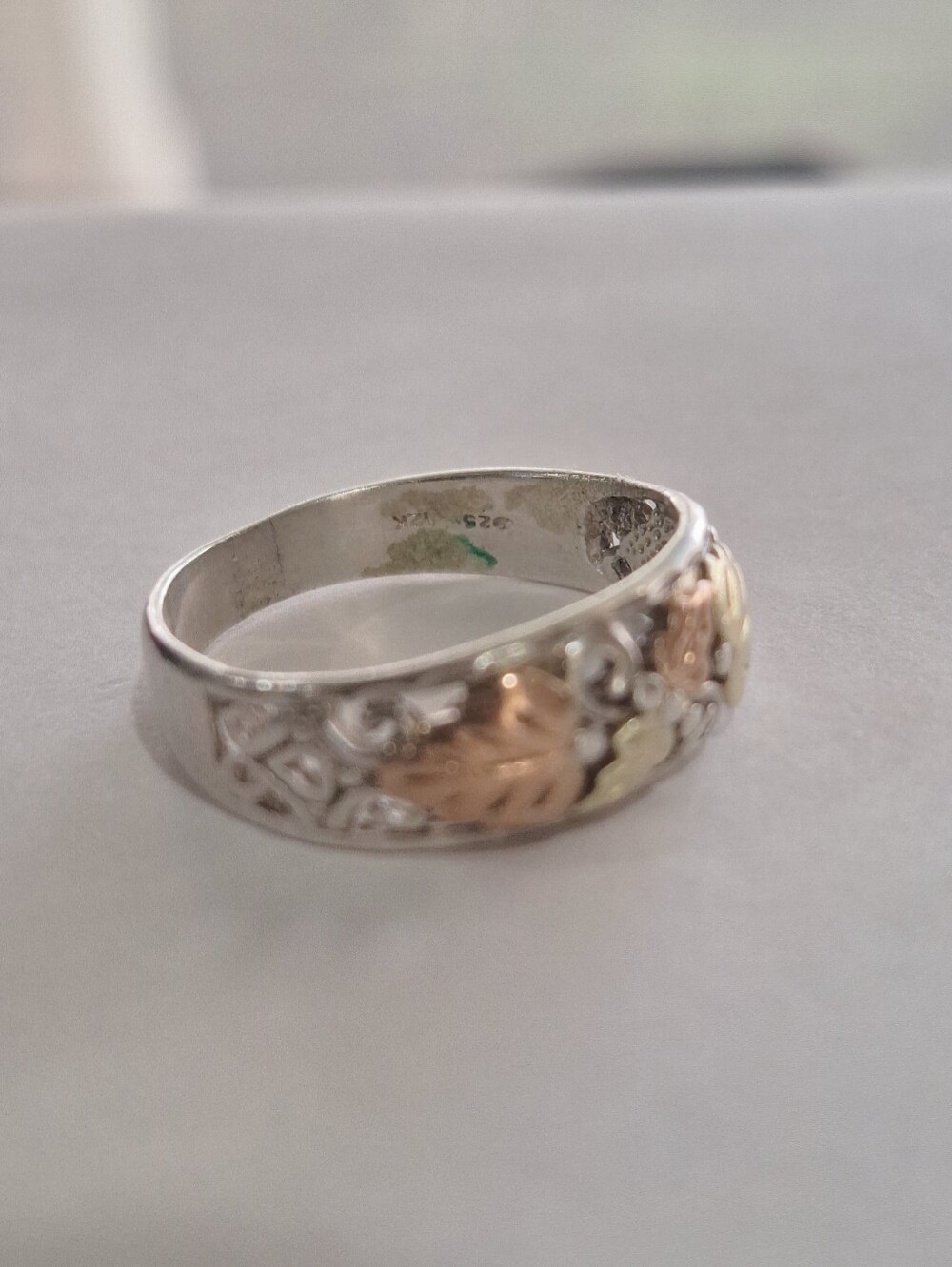 No Offers Low Price Black Hills Gold Sterling Silver Men’s Ring Size 9.5 RGC - Picture 10 of 12